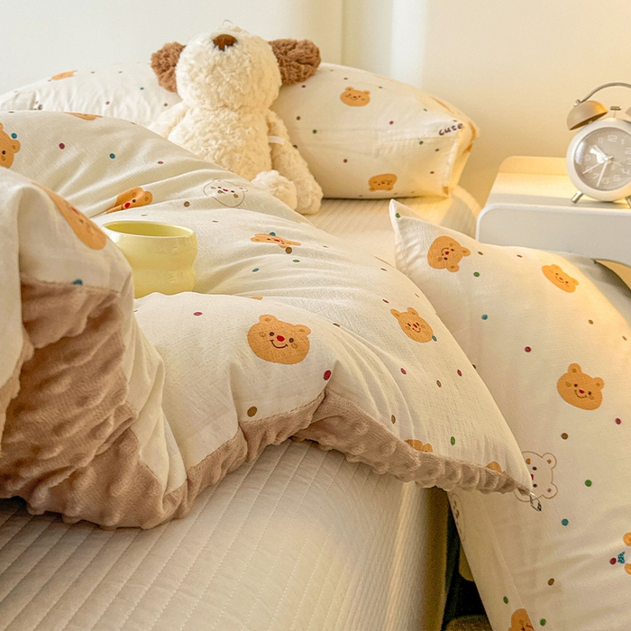 91家纺网 家纺一手货源 找家纺 丝芙妮家居（原乐视家纺） 2025新款云感棉豆豆被春秋被冬被被子被芯 布丁小熊