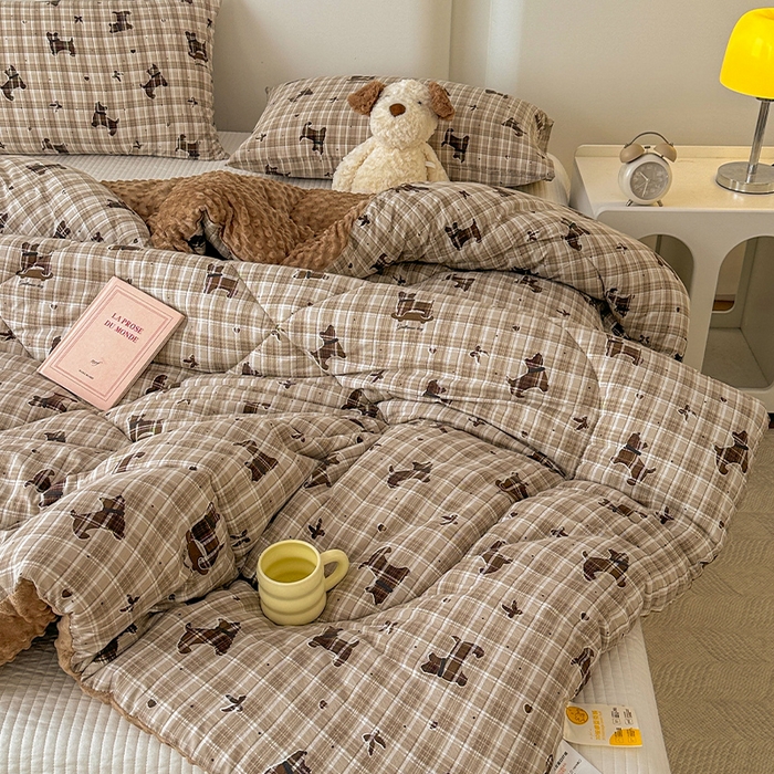 91家纺网 家纺一手货源 找家纺 丝芙妮家居（原乐视家纺） 2025新款云感棉豆豆被春秋被冬被被子被芯 晚安小狗