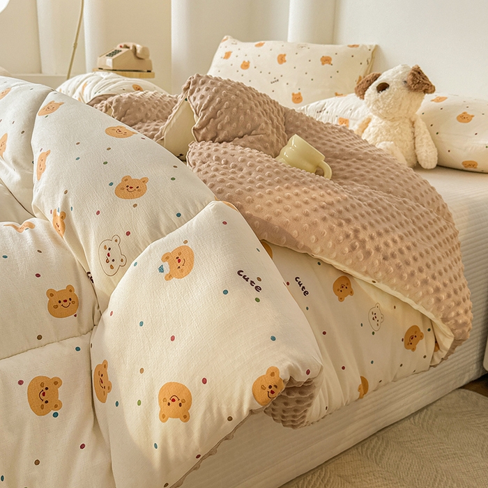 91家纺网 家纺一手货源 找家纺 （总）丝芙妮家居（原乐视家纺） 2025新款云感棉豆豆被春秋被冬被被子被芯