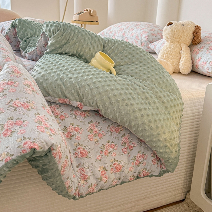 91家纺网 家纺一手货源 找家纺 丝芙妮家居（原乐视家纺） 2025新款云感棉豆豆被春秋被冬被被子被芯 漫游花境