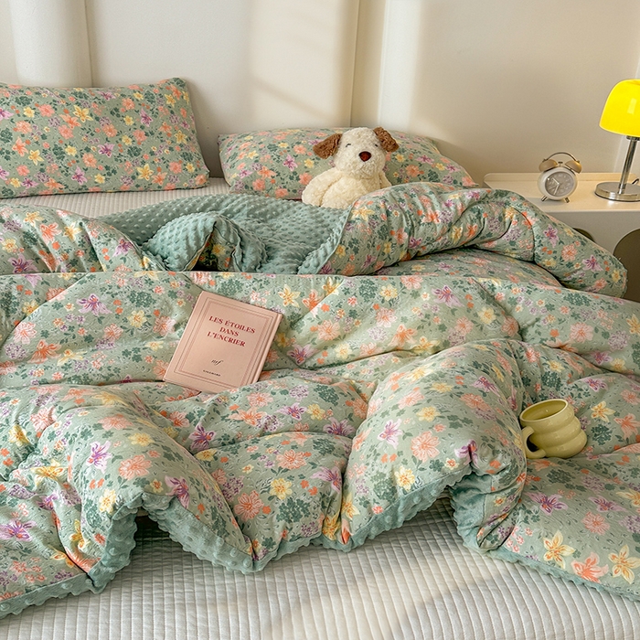 91家纺网 家纺一手货源 找家纺 丝芙妮家居（原乐视家纺） 2025新款云感棉豆豆被春秋被冬被被子被芯 午后时光