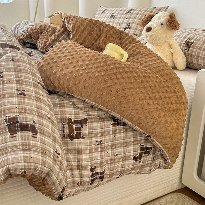 91家纺网 家纺一手货源 找家纺 丝芙妮家居（原乐视家纺） 2025新款云感棉豆豆被春秋被冬被被子被芯 晚安小狗