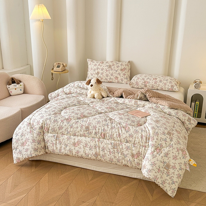 91家纺网 家纺一手货源 找家纺 丝芙妮家居（原乐视家纺） 2025新款云感棉豆豆被春秋被冬被被子被芯 摩菲