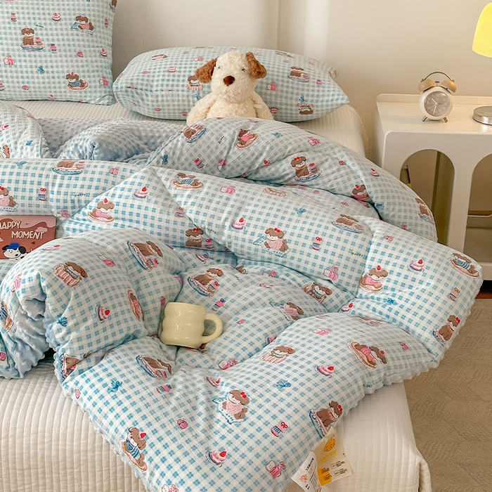 91家纺网 家纺一手货源 找家纺 丝芙妮家居（原乐视家纺） 2025新款云感棉豆豆被春秋被冬被被子被芯 甜品狗狗