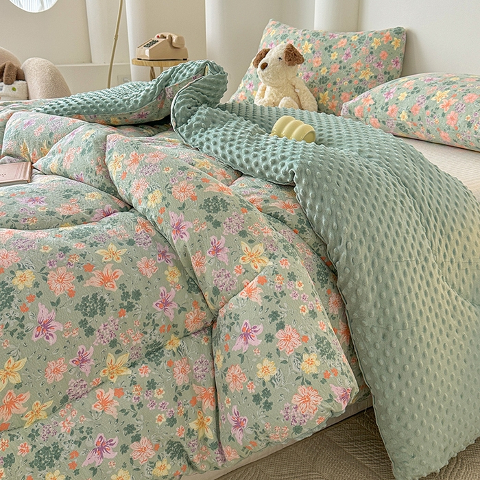 91家纺网 家纺一手货源 找家纺 丝芙妮家居（原乐视家纺） 2025新款云感棉豆豆被春秋被冬被被子被芯 午后时光