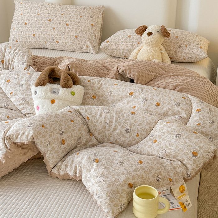 91家纺网 家纺一手货源 找家纺 丝芙妮家居（原乐视家纺） 2025新款云感棉豆豆被春秋被冬被被子被芯 月野兔