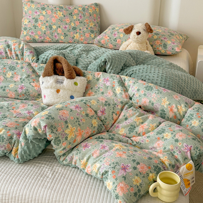 91家纺网 家纺一手货源 找家纺 丝芙妮家居（原乐视家纺） 2025新款云感棉豆豆被春秋被冬被被子被芯 午后时光