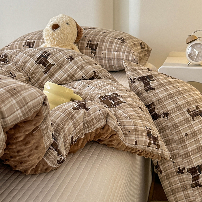 91家纺网 家纺一手货源 找家纺 丝芙妮家居（原乐视家纺） 2025新款云感棉豆豆被春秋被冬被被子被芯 晚安小狗