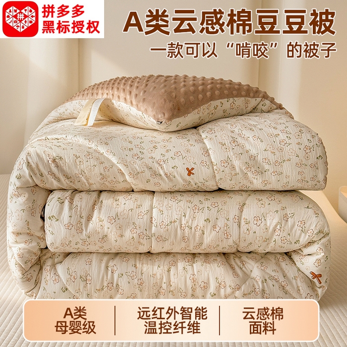 丝芙妮家居（原乐视家纺） 2025新款云感棉豆豆被春秋被冬被被子被芯 漫花
