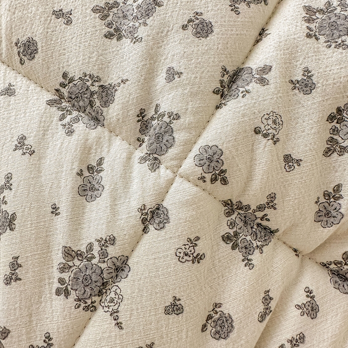 91家纺网 家纺一手货源 找家纺 丝芙妮家居（原乐视家纺） 2025新款云感棉豆豆被春秋被冬被被子被芯 墨色花园