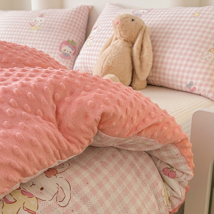 91家纺网 家纺一手货源 找家纺 丝芙妮家居（原乐视家纺） 2025新款云感棉豆豆被春秋被冬被被子被芯 甜心小兔