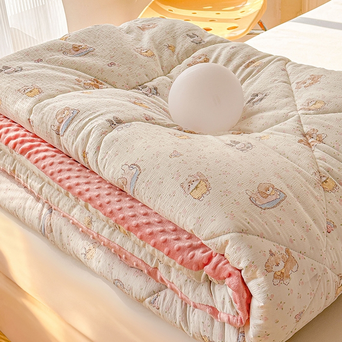 91家纺网 家纺一手货源 找家纺 丝芙妮家居（原乐视家纺） 2025新款云感棉豆豆被春秋被冬被被子被芯 可爱萌宠