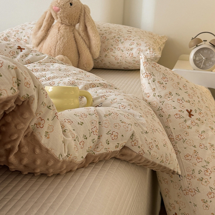 91家纺网 家纺一手货源 找家纺 丝芙妮家居（原乐视家纺） 2025新款云感棉豆豆被春秋被冬被被子被芯 漫花