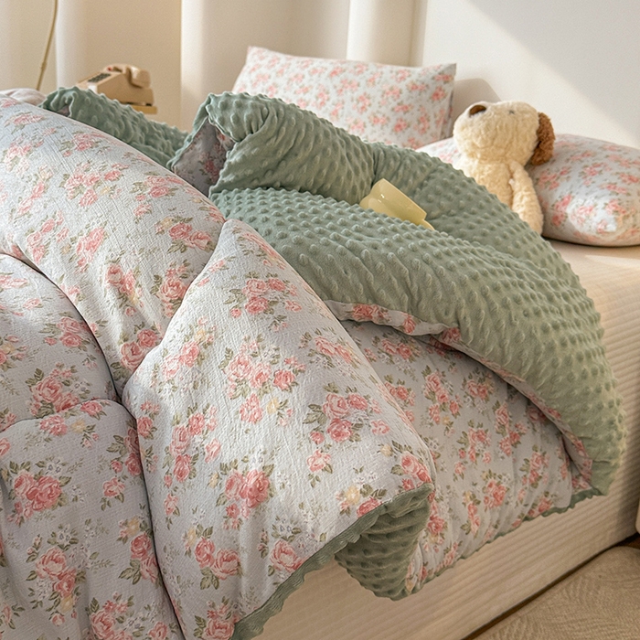 91家纺网 家纺一手货源 找家纺 丝芙妮家居（原乐视家纺） 2025新款云感棉豆豆被春秋被冬被被子被芯 漫游花境