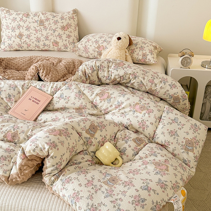 91家纺网 家纺一手货源 找家纺 丝芙妮家居（原乐视家纺） 2025新款云感棉豆豆被春秋被冬被被子被芯 摩菲