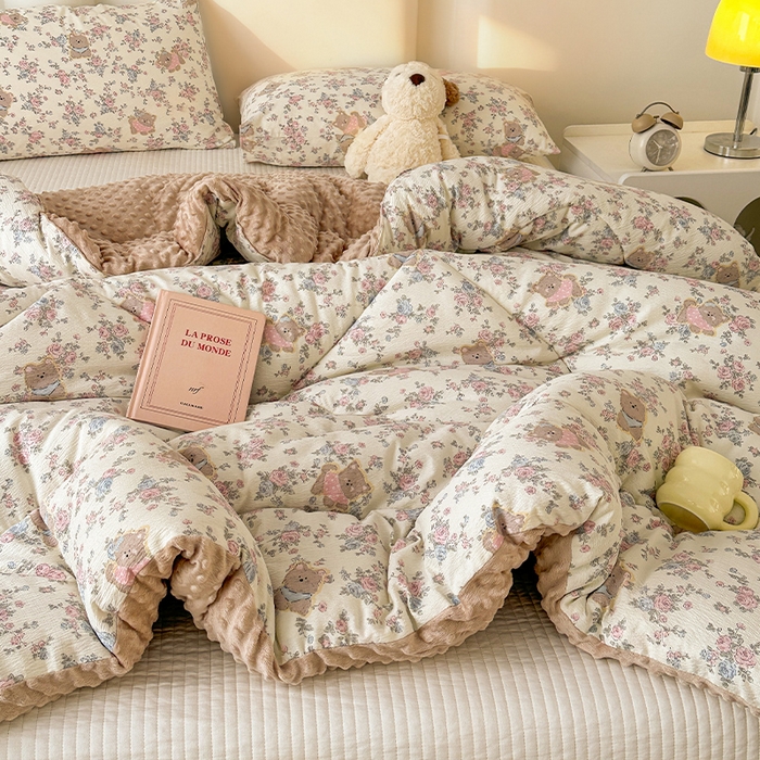 91家纺网 家纺一手货源 找家纺 丝芙妮家居（原乐视家纺） 2025新款云感棉豆豆被春秋被冬被被子被芯 摩菲