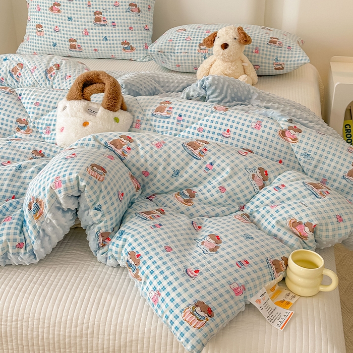 91家纺网 家纺一手货源 找家纺 丝芙妮家居（原乐视家纺） 2025新款云感棉豆豆被春秋被冬被被子被芯 甜品狗狗