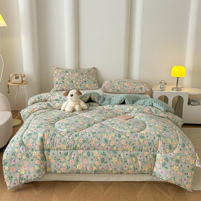 91家纺网 家纺一手货源 找家纺 丝芙妮家居（原乐视家纺） 2025新款云感棉豆豆被春秋被冬被被子被芯 午后时光