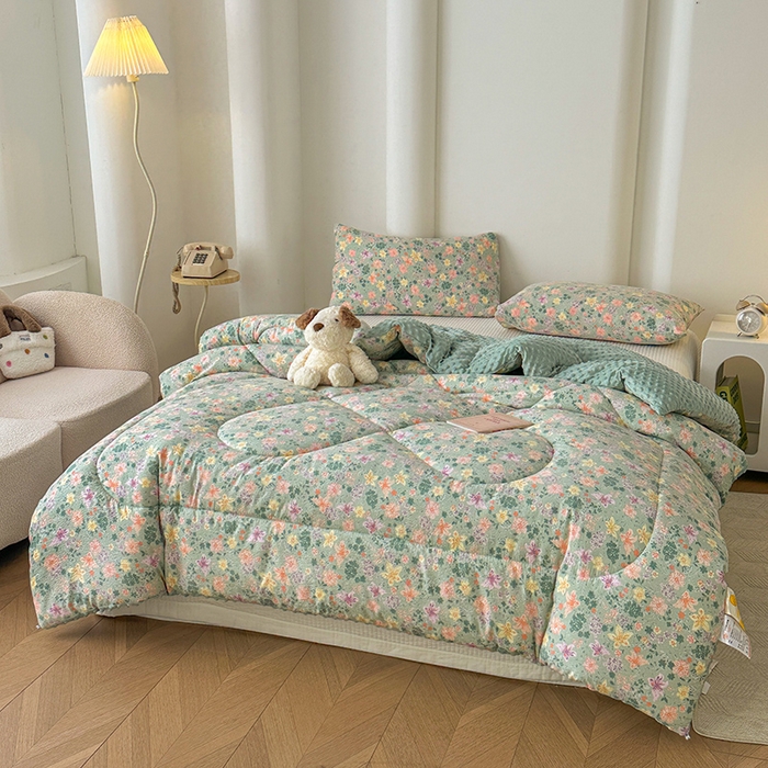 91家纺网 家纺一手货源 找家纺 丝芙妮家居（原乐视家纺） 2025新款云感棉豆豆被春秋被冬被被子被芯 午后时光