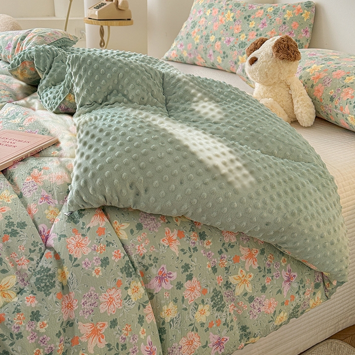 91家纺网 家纺一手货源 找家纺 丝芙妮家居（原乐视家纺） 2025新款云感棉豆豆被春秋被冬被被子被芯 午后时光