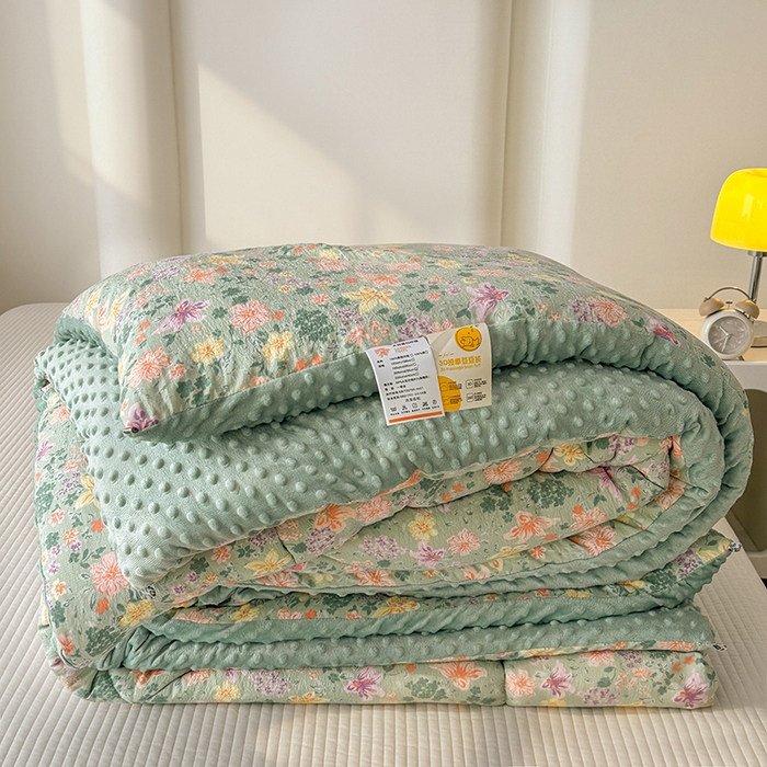 91家纺网 家纺一手货源 找家纺 丝芙妮家居（原乐视家纺） 2025新款云感棉豆豆被春秋被冬被被子被芯 午后时光