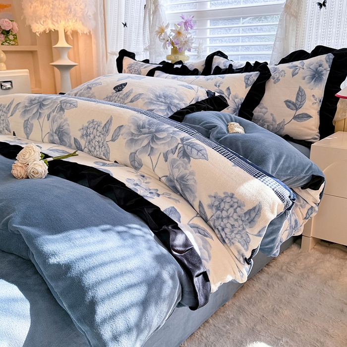 91家纺网 家纺一手货源 找家纺 （总）美达家纺 2025新款韩版牛奶绒床单四件套