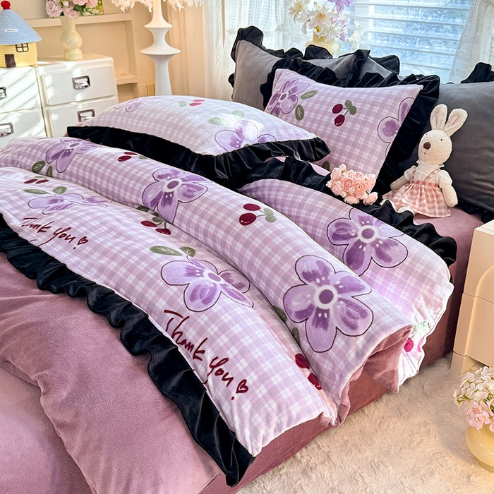 91家纺网 家纺一手货源 找家纺 （总）美达家纺 2025新款韩版牛奶绒床单四件套