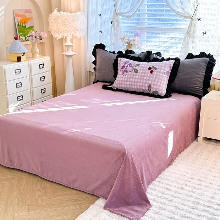 91家纺网 家纺一手货源 找家纺 （总）美达家纺 2025新款韩版牛奶绒床单四件套