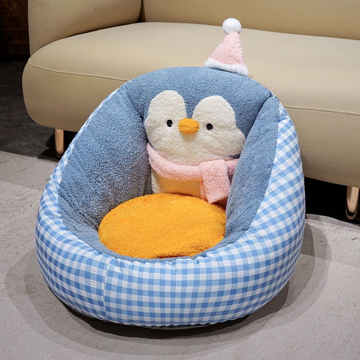 91家纺网 家纺一手货源 找家纺 （总）仟亿莱 2025新款INS企鹅蒲团坐垫