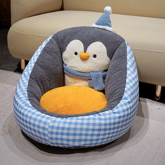 91家纺网 家纺一手货源 找家纺 （总）仟亿莱 2025新款INS企鹅蒲团坐垫