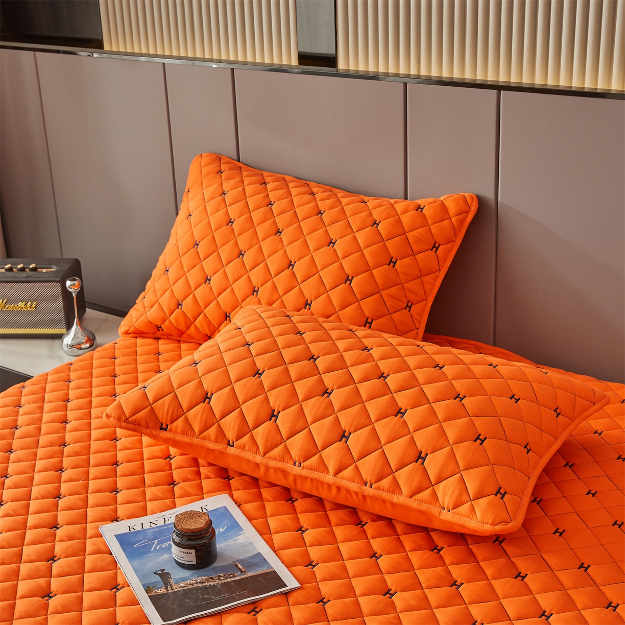 91家纺网 家纺一手货源 找家纺 （总）纤雅床笠 2025新款H刺绣磨毛全包单床笠床笠单件单品床笠