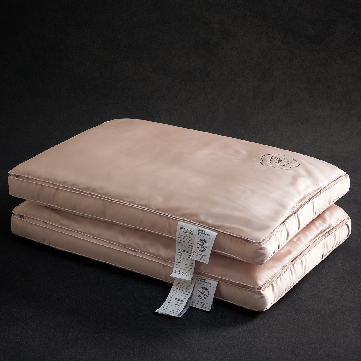 91家纺网 家纺一手货源 找家纺 （总）乐可 2025新款七星丝润蚕丝双层枕枕头枕芯