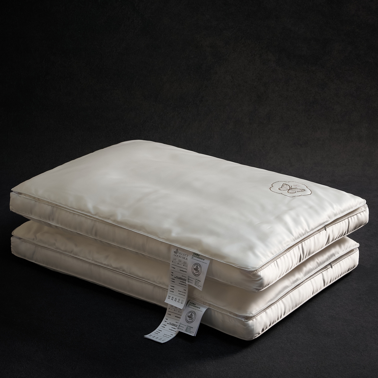 91家纺网 家纺一手货源 找家纺 （总）乐可 2025新款七星丝润蚕丝双层枕枕头枕芯