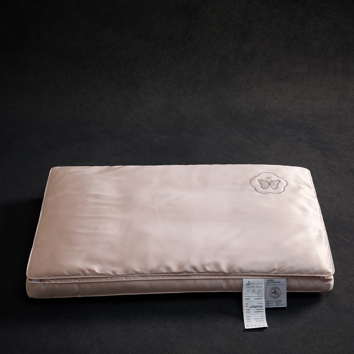 91家纺网 家纺一手货源 找家纺 乐可 2025新款七星丝润蚕丝双层枕枕头枕芯 七星蚕丝双层枕-粉