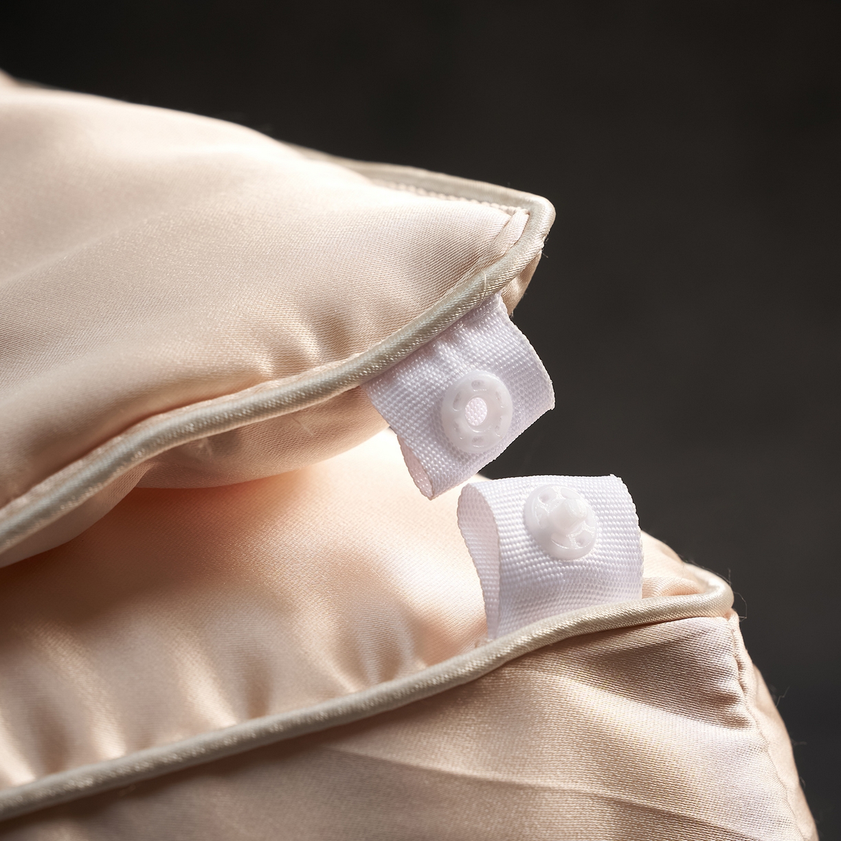 91家纺网 家纺一手货源 找家纺 乐可 2025新款七星丝润蚕丝双层枕枕头枕芯 七星蚕丝双层枕-香槟