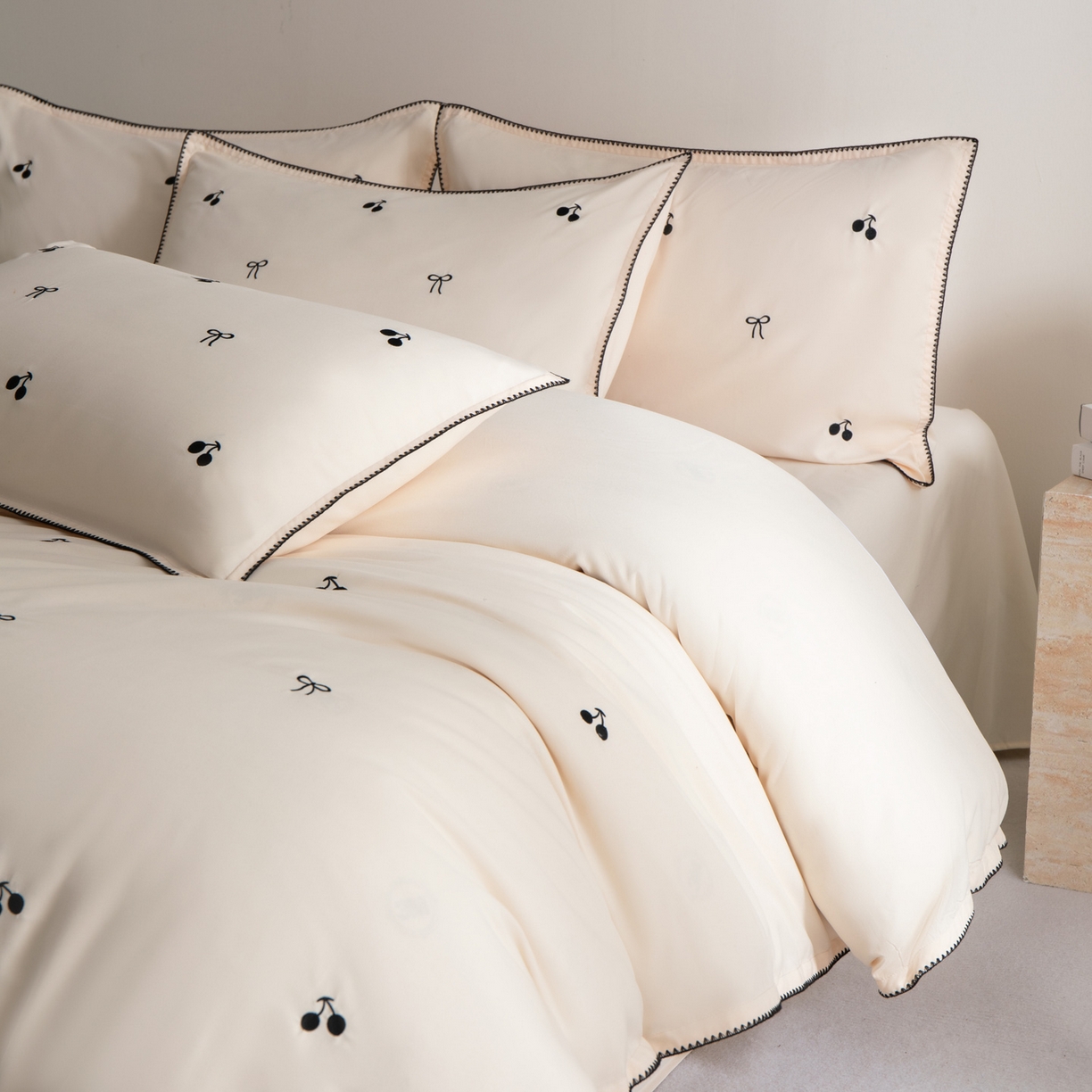 91家纺网 家纺一手货源 找家纺 （总）花愿（原花纪） 2025新款水洗棉刺绣三角针四件套系列-芭提雅