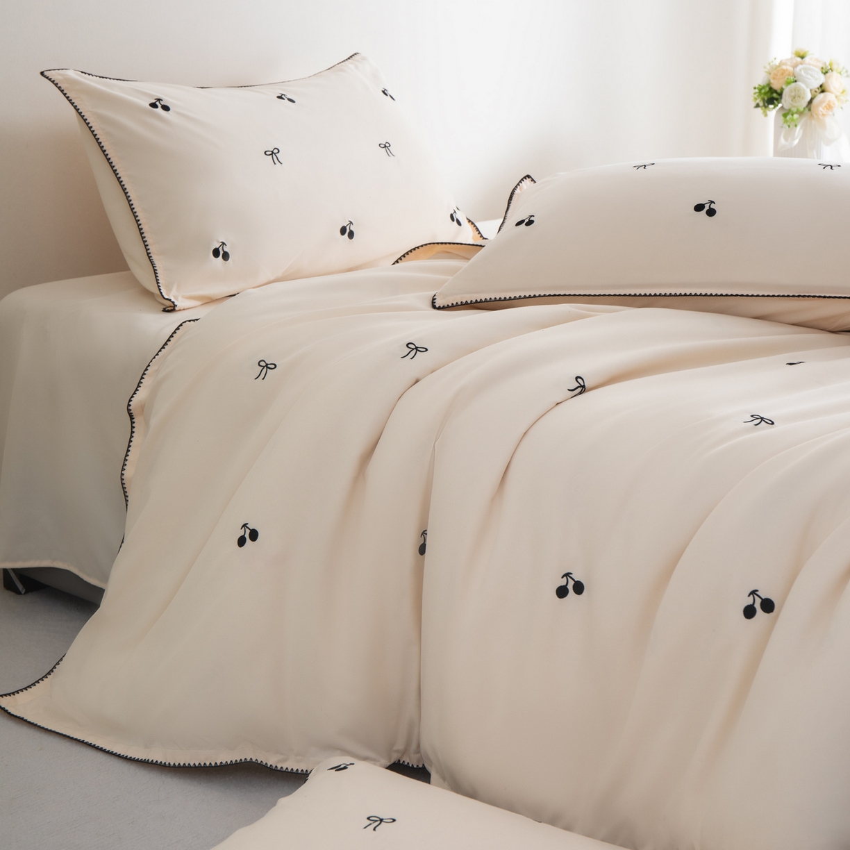 91家纺网 家纺一手货源 找家纺 （总）花愿（原花纪） 2025新款水洗棉刺绣三角针四件套系列-芭提雅