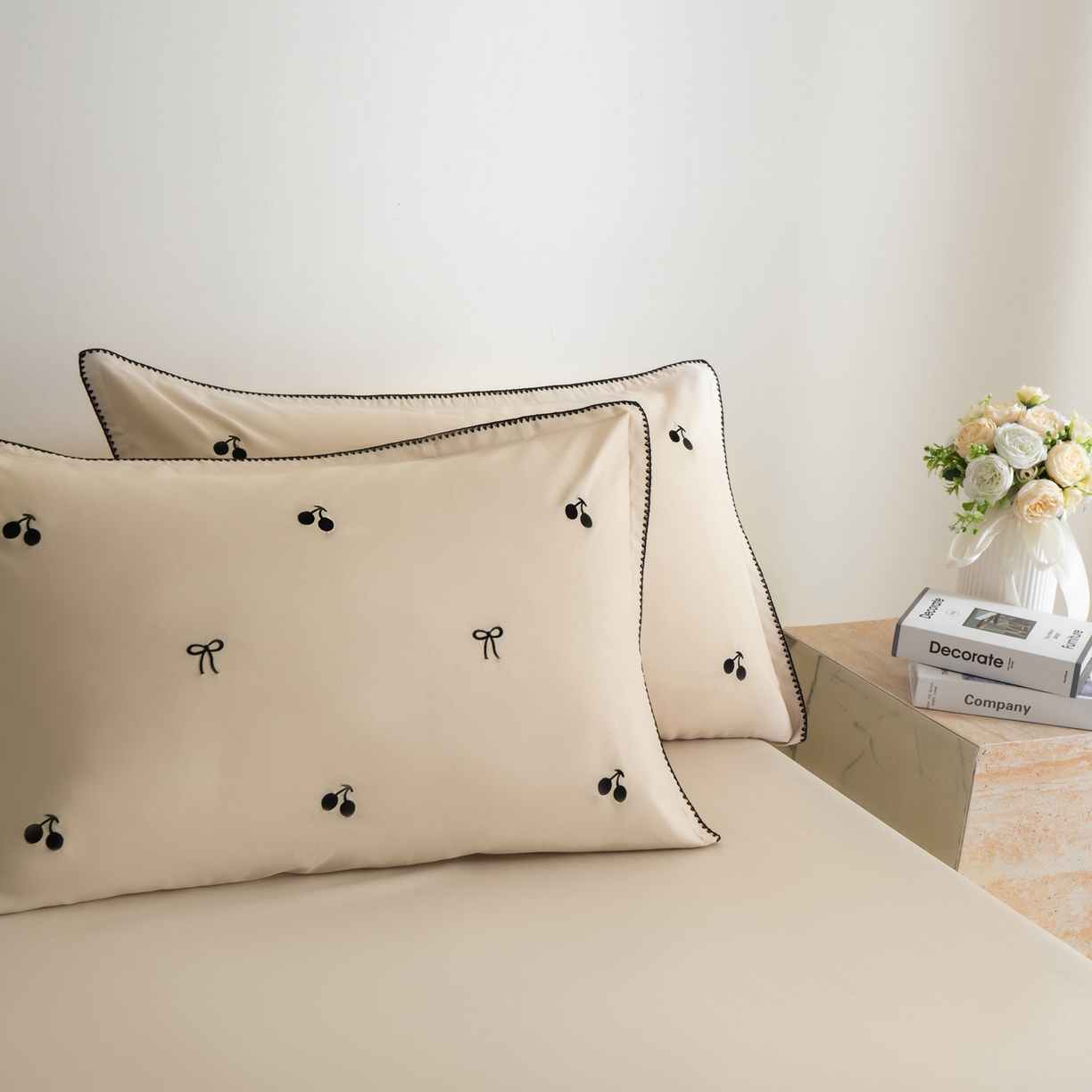 91家纺网 家纺一手货源 找家纺 花愿（原花纪） 2025新款水洗棉刺绣三角针四件套系列-芭提雅 芭提雅-梧桐杏