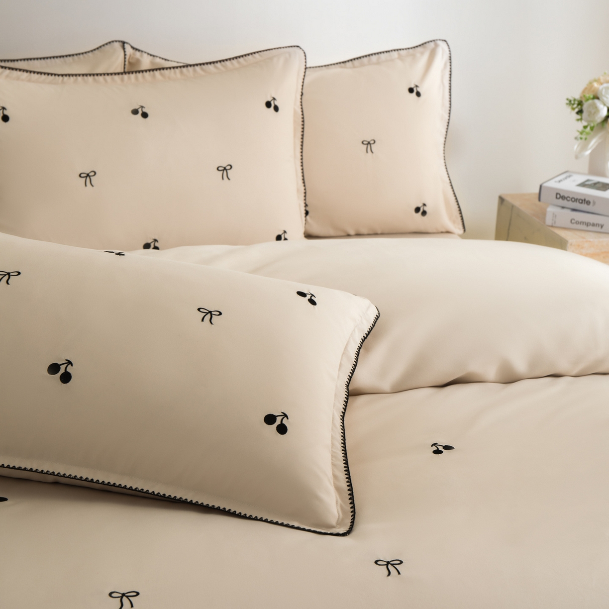 91家纺网 家纺一手货源 找家纺 花愿（原花纪） 2025新款水洗棉刺绣三角针四件套系列-芭提雅 芭提雅-梧桐杏