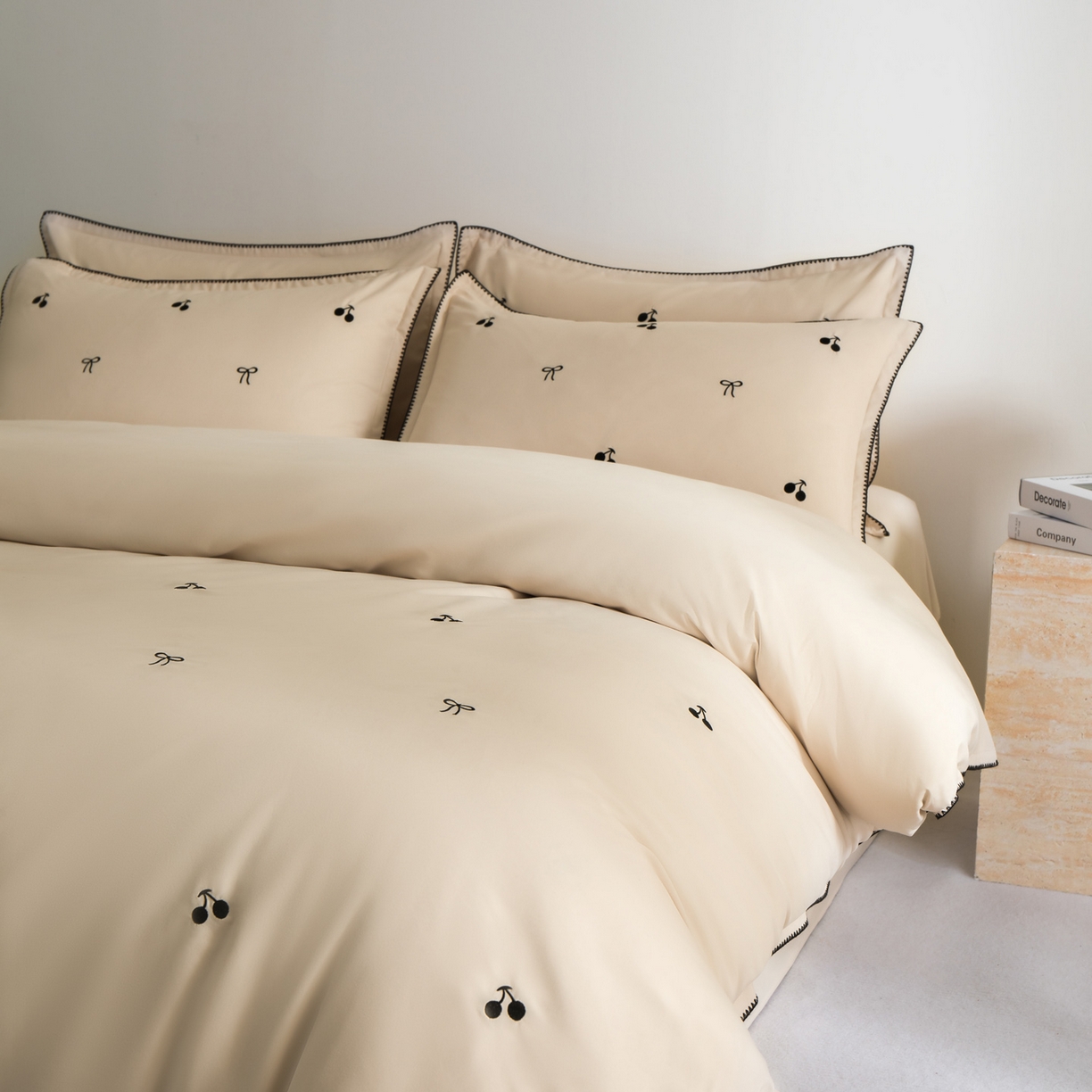 91家纺网 家纺一手货源 找家纺 花愿（原花纪） 2025新款水洗棉刺绣三角针四件套系列-芭提雅 芭提雅-梧桐杏