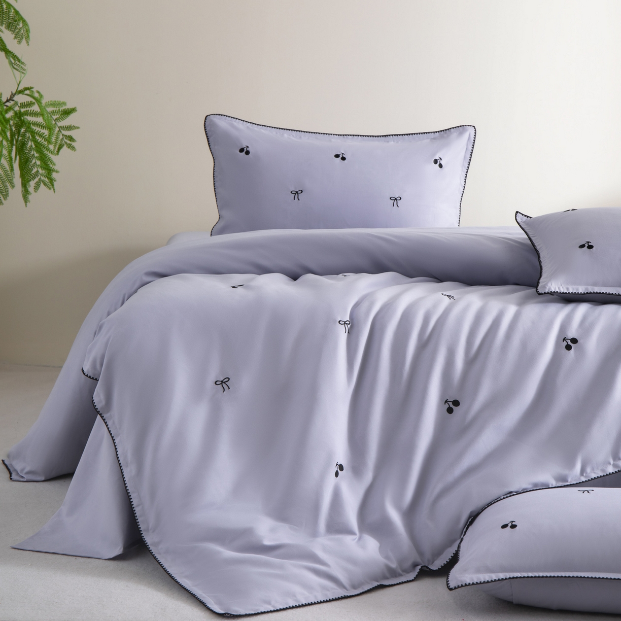 91家纺网 家纺一手货源 找家纺 花愿（原花纪） 2025新款水洗棉刺绣三角针四件套系列-芭提雅 芭提雅-星黛紫