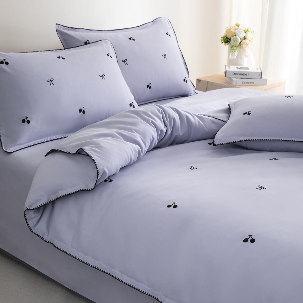 91家纺网 家纺一手货源 找家纺 花愿（原花纪） 2025新款水洗棉刺绣三角针四件套系列-芭提雅 芭提雅-星黛紫