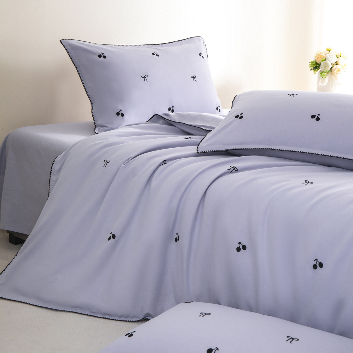 91家纺网 家纺一手货源 找家纺 花愿（原花纪） 2025新款水洗棉刺绣三角针四件套系列-芭提雅 芭提雅-星黛紫