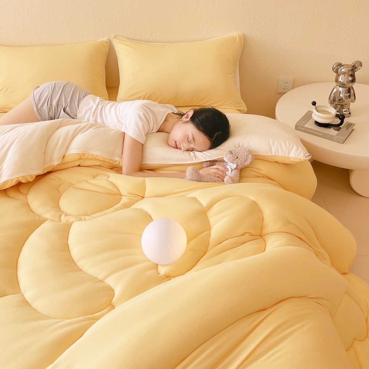 91家纺网 家纺一手货源 找家纺 （总）色鬼布艺高端家居主号 2025新款针织云朵冬被软萌小熊被