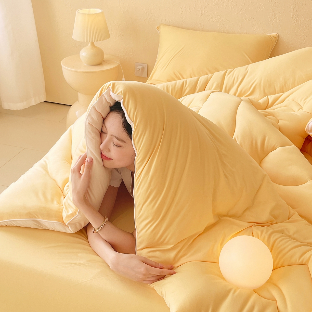 91家纺网 家纺一手货源 找家纺 （总）色鬼布艺高端家居主号 2025新款针织云朵冬被软萌小熊被