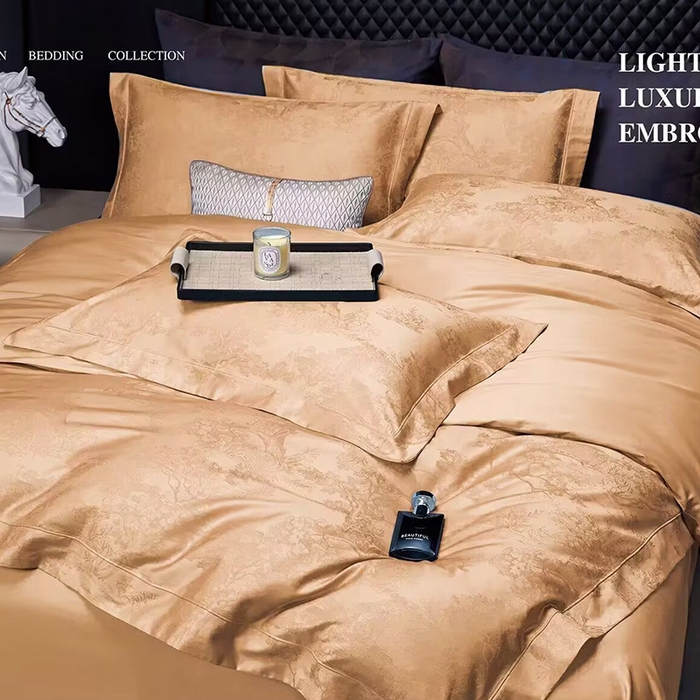 91家纺网 家纺一手货源 找家纺 （总）优姿家纺 2026新款全棉100支长绒棉提花四件套