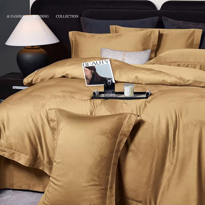 优姿家纺 2026新款全棉100支长绒棉提花四件套 星空香槟