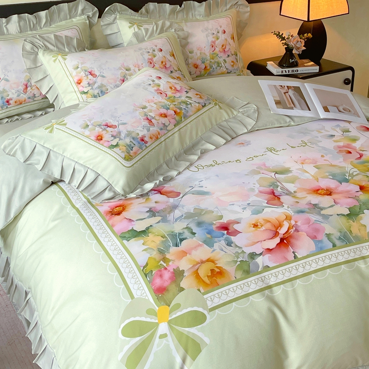 91家纺网 家纺一手货源 找家纺 （总）大麦乐田 2025新款加厚磨毛植物羊绒韩版四件套