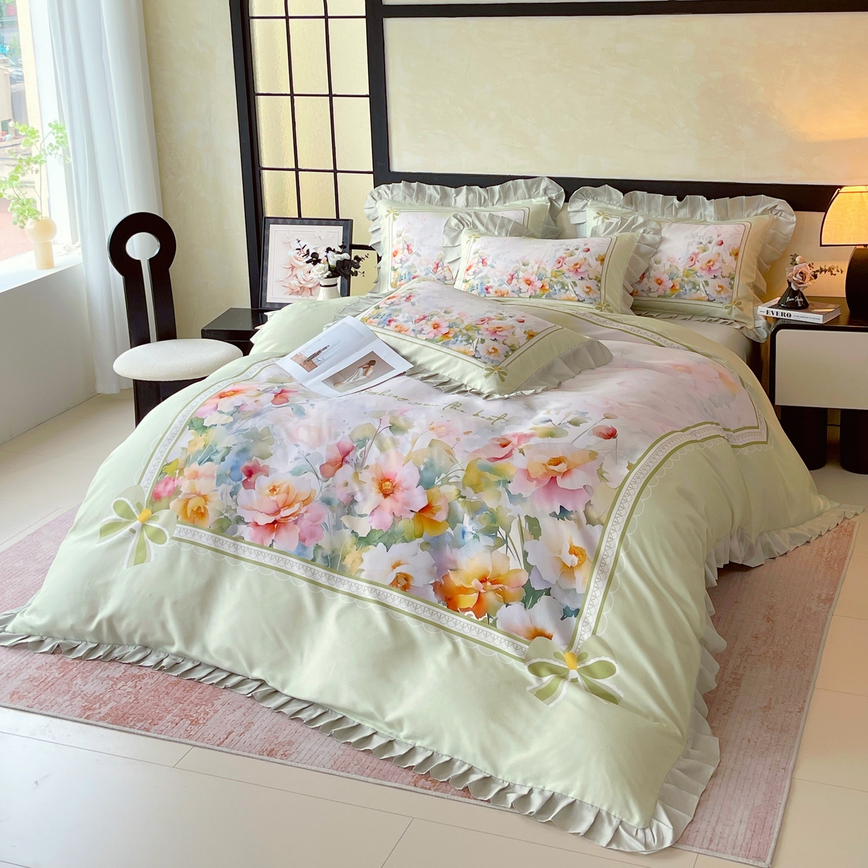 91家纺网 家纺一手货源 找家纺 （总）大麦乐田 2025新款加厚磨毛植物羊绒韩版四件套