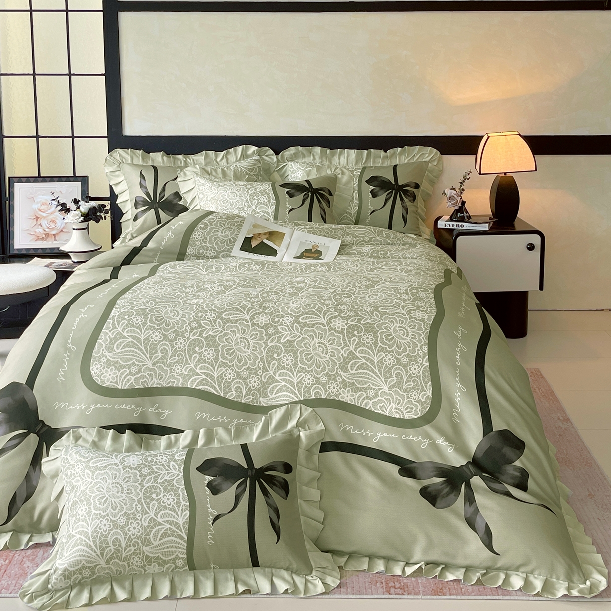 91家纺网 家纺一手货源 找家纺 （总）大麦乐田 2025新款加厚磨毛植物羊绒韩版四件套